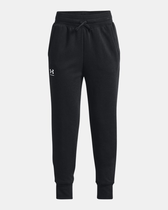 Girls' UA Rival Fleece Joggers in Black image number 0